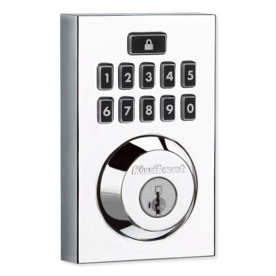Kwikset 914 Series SmartCode Zigbee Contemporary Deadbolt with Cox, Polished Chrome